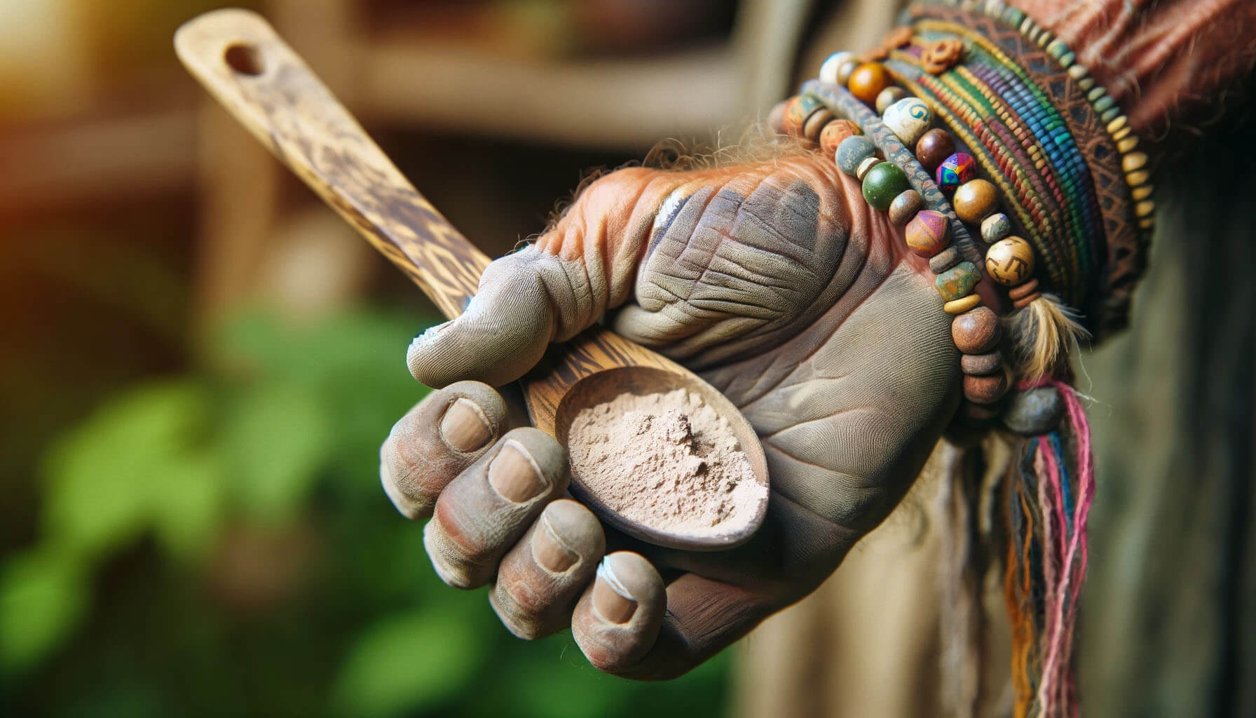 iboga in der hand