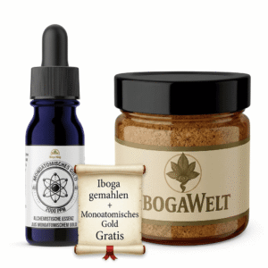 Iboga Wurzelrinde (gemahlen) + 1 Flasche Mono Gold GRATIS